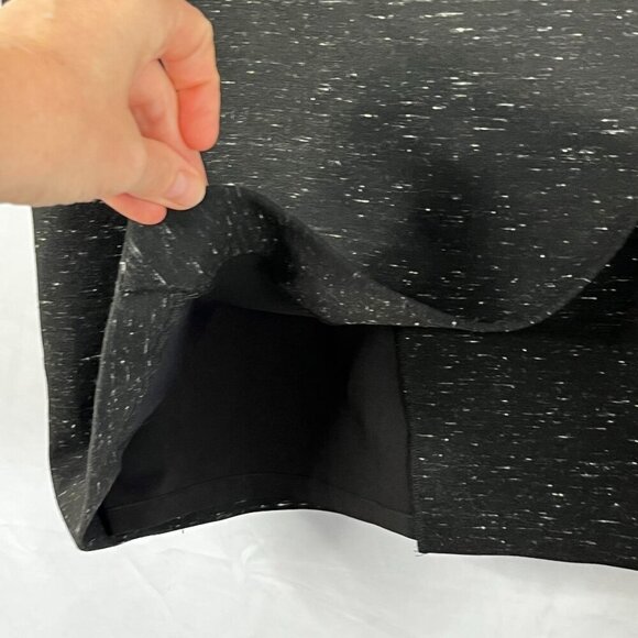 Classiques Entier Space Dye Dark Gray Cap Sleeve Sheath Dress Asymmetrical Hem 8 - Picture 4 of 12